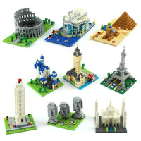 Taj Mahal Building Tower Toy Jeu de blocs ABS de 40 pièces pour l'assemblage éducatif Kit de construction de modèles miniatures