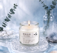 Bougie d'aromathérapie en cire de soja dans un bocal en verre, mèche unique, durée de combustion de 40 à 60 heures, bougie ronde artistique pour la décoration de la maison et les mariages