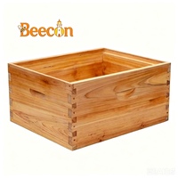 4-lagiger kompletter Langstroth-Bienenstock mit 10 Rahmen, 8 Waben, wachsbeschichtetem Holz, komplettes Set, Bienenstock-Starter-Kit