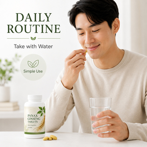Comprimés de ginseng Panax de haute qualité pour adultes, racine coréenne, extrait de ginkgo biloba rouge, énergie et soutien immunitaire - Product Image 3