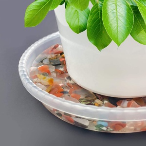Piattini per piante trasparenti bianchi all'ingrosso vassoi per <span class=keywords><strong>vasi</strong></span> da fiori vassoi per gocciolamento piattino per piante in plastica - Product Image 3