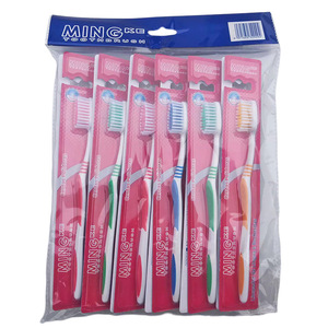 Paquet de 12 brosses <span class=keywords><strong>à</strong></span> dents jetables <span class=keywords><strong>à</strong></span> poils souples pour adultes en sac Opp Couple emballé individuellement - Product Image 5