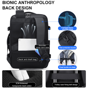 Hefeng rugien — <span class=keywords><strong>sac</strong></span> à dos étanche pour hommes, sacoche de sport, décontractée, de grande capacité, à plusieurs compartiments, pour ordinateur portable, idéal pour les voyages, à la mode - Product Image 5