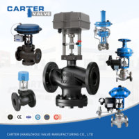 Válvula de control WCB CF8 CF8M Hastelloy RF Flange BW, base de globo neumática eléctrica ANSI FCI70-2 OEM ODM en stock Carter JIS DIN