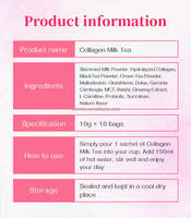 Thé au lait au collagène et au glutathion pour un éclat lumineux de la peau, peptides hydrolysés, boisson instantanée en poudre, OEM, marque privée