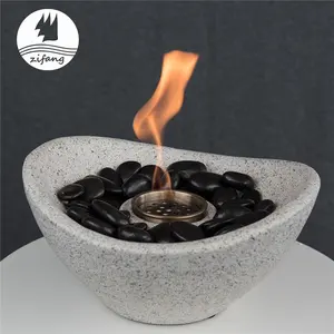 Quality Outdoor Decorate Bio Ethanol Fire Pit Freestanding Round Indoor Tabletop Fireplace