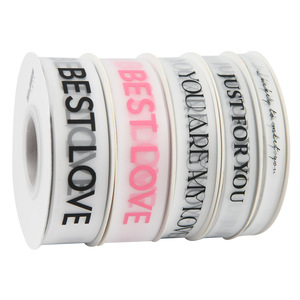 Tpu Matte Silicone Ribbon Spool Digital Printed Best Love Just For You Wedding Decorative Flower Ribbon 7K268 - Product Image 5