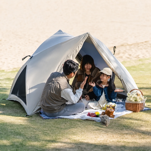 Tente de plage triangulaire personnalisée OEM, imperméable, protection UV, installation instantanée, tente de <span class=keywords><strong>camping</strong></span> portable, abri solaire pour pique-nique - Product Image 3