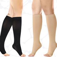Medical Elastic Compression Stockings 32-46mmHg Women's Knee-High Socks Spandex/Nylon Material Anti-Slip Soft Private Label ODM