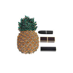Sac à main de soirée élégant en forme d'ananas avec <span class=keywords><strong>strass</strong></span> de luxe EB1656, <span class=keywords><strong>pochette</strong></span> de soirée élégante, minaudière - Product Image 4