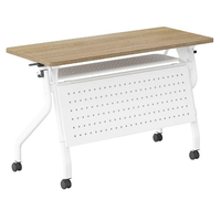 Meubles de bureau commerciaux, bureau pliable extensible en bois avec roulettes pour conférences et formations, design moderne, table de bureau mobile