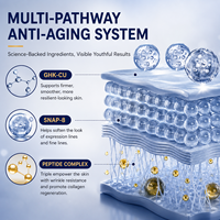 Serum Anti-Aging Pengencang Kulit ZS Factory GHK-CU + SNAP-8 Peptide untuk Garis Halus, Kerutan & Elastisitas, Matrixyl 3000+Hyaluronic Acid