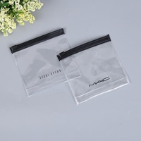Bolsa con cremallera de joyería de moda con logotipo personalizado de alta calidad, pequeña bolsa de embalaje con cierre de cremallera transparente de PVC