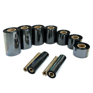 شرائط طباعة حرارية ملونة من الراتنج الأسود من المصنع، شرائط قياسية من الشمع والراتنج لطابعات زيبرا الحرارية - Product Image 1