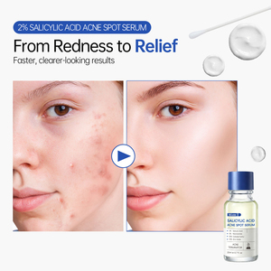 Sérum anti-imperfections à action rapide à 2% d'acide salicylique, 10% de soufre et 5% de niacinamide, marque privée, atténue les cicatrices d'acné anciennes et nouvelles - Product Image 6