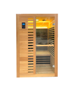 Promo Panas Sauna Inframerah Kayu Solid 1 Orang dengan Panel Kontrol Komputer, Daya Listrik, Modern untuk Rumah, Uap Kering, Kayu Hemlock