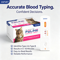 Kit de test rapide de typage sanguin félin CE ISO, kit de test de groupe sanguin AB pour chat, détection du groupe sanguin total, fournisseur vétérinaire pour chat