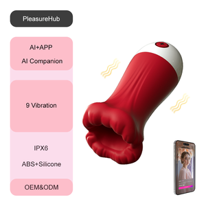 Vente en gros de gobelets de masturbation pour hommes en TPE avec logo personnalisé, lèvres rouges, bouche réaliste, jouet pour adultes - Product Image 1