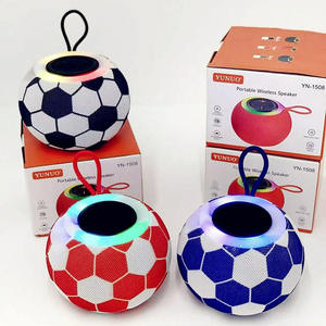 Football Shaped Wireless Speaker Fabric Creative Gift Portable Desktop RGB <b>Lighting</b> Outdoor Subwoofer with Hanging <b>Rope</b> - Product Image 3