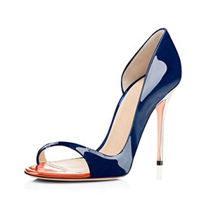 Sandales à talons hauts pour femmes, imprimé léopard dégradé, bout ouvert, escarpins de soirée, chaussures d'été en cuir à talon aiguille - Product Image 2