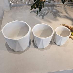 Vaso di fioriera Bonsai del produttore cinese per giardino e uso esterno colore bianco succulento e vasi di fiori con foro di drenaggio - Product Image 5