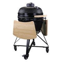 Grill Kamado en céramique portable de 20 pouces, fabriqué en Chine par TOPQ OEM/ODM, pour les fêtes barbecue en plein air.