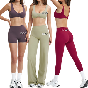 Set Sportivo Personalizzato con LOGO, Pantaloni Larghi con Zip, Abbigliamento Versatile per Fitness, Corsa e Ciclismo, Set <span class=keywords><strong>3</strong></span> Pezzi - Product Image 5