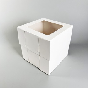 Caja de Papel Blanca para Pasteles Sunshine, Precio al por Mayor, Caja de Cartón para Productos de Panadería y Pastelería con Ventana Transparente - Product Image 5