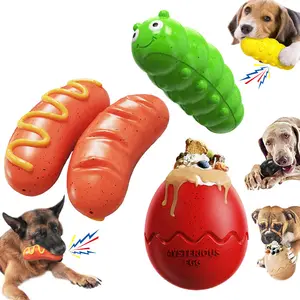 애완 동물 씹는 장난감 젖니가 남 스틱 개 보컬 핫도그 장난감 훈련 애완 동물 소품 도매 공급 업체