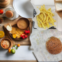Fabricant de papier résistant à la graisse imprimé sur mesure, papier d'emballage pour hamburger et sandwich
