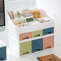 Tiroirs de rangement empilables en plastique, boîte de rangement cosmétique, organisateur de bureau, tiroirs de rangement pour maquillage, organisateur de papeterie
