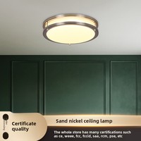 Plafonnier LED Offres Spéciales encastré à intensité variable, éclairage rond en nickel brossé pour la cuisine, le couloir, la salle de bain, la cage d'escalier