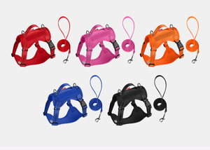 2025 baru kekang hewan peliharaan dan Set tali tahan lama reflektif ringan bernapas Mesh anjing Harness untuk anjing kecil Medium - Product Image 3