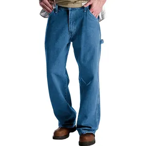 Hot Selling Custom Work Genug Jeans für Männer 100% Baumwolle Blue Denim Herren Carpenter Jeans