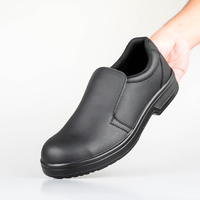 Vente en gros de chaussures de chef S2 chaussures standard en PU injection semelle extérieure antidérapante avec embout en acier chaussures de travail de cuisine