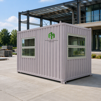 Maison conteneur modulaire rustique en acier ondulé, bâtiment préfabriqué portable, unité stable et respirante pour centre commercial temporaire ou parc