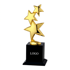 Stylish Star-Shaped Die Casting Metal Trophy with UV Printing and Laser Engraving Portable for Special Recognition Events - Product Image 1