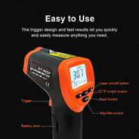 Thermomètre laser infrarouge numérique LCD sans contact IR pour four à pizza BBQ et matière plastique industrielle