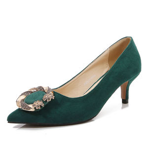 Bombas para damas Venta al por mayor Mujeres de lujo Rhinestone Tacones de tacón alto Bombas de cabeza puntiaguda para mujeres <span class=keywords><strong>Calzado</strong></span> Zapatos de tacones de oficina - Product Image 3