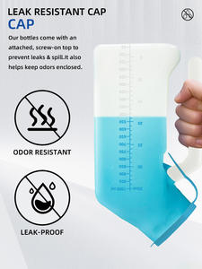 Vente en gros d'urinoirs à domicile pour hommes pot de chambre portable bouteilles de pipi pot d'urinoir pour hommes pot de chambre d'urinoir avec couvercle 1000ml - Product Image 5