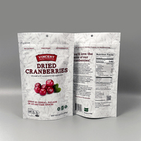 Op maat gemaakte hersluitbare staande pouch zakken voor voedsel, koekjes, noten, doypack ziplock folie ritssluitingszakken, plastic verpakkingen doypack voor gedroogd fruit