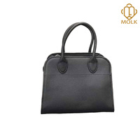 Sac fourre-tout de travail en cuir véritable tendance pour femme, forme structurée, double poignée, design ouvert, usage quotidien