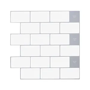 DIY decoration removable waterproof 3d brick peel and stick for kitchen tile refresh