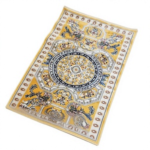 Alfombra Octogonal Adiva, Moderna, Abstracta, Tejida, de Pelo Medio, Resistente a las Manchas, con Superficie de Yute y Respaldo de Polipropileno, Hecha en Gaziantep, para Uso Doméstico - Product Image 1