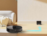Robot aspirateur avec station de vidage automatique, lavage et séchage des serpillères pour le nettoyage domestique, au bureau et commercial