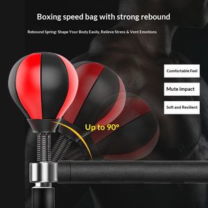 Ballon de boxe en PU pour adultes et enfants avec cible verticale rotative pour l'entraînement à la boxe à domicile - Product Image 2