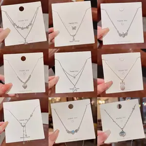 Kraag De Acero Inoxideable Vrouwen Rvs Ketting Ketting Sprankelende Zirkoon Diamanten Ketting Aantast Vrije Sleutelbeen Ketting