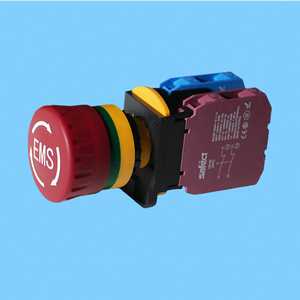 สวิตช์หยุดฉุกเฉิน A22L-22 พร้อมกลไกป้องกันการเชื่อมและเครื่องหมาย EMO มาตรฐาน IP65 มีความเสถียรสูงสำหรับงานอุตสาหกรรม - Product Image 1