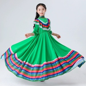 Vestido Infantil <span class=keywords><strong>de</strong></span> Estilo Étnico Mexicano para <span class=keywords><strong>Halloween</strong></span> <span class=keywords><strong>y</strong></span> el Día <span class=keywords><strong>de</strong></span> <span class=keywords><strong>Muertos</strong></span>, Disfraz para Actuaciones - Product Image 2