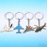 Porte-clés promotionnel personnalisé avec logo, modèle d'avion en métal émaillé, souvenir, mini porte-clés mousqueton 2D en alliage de zinc